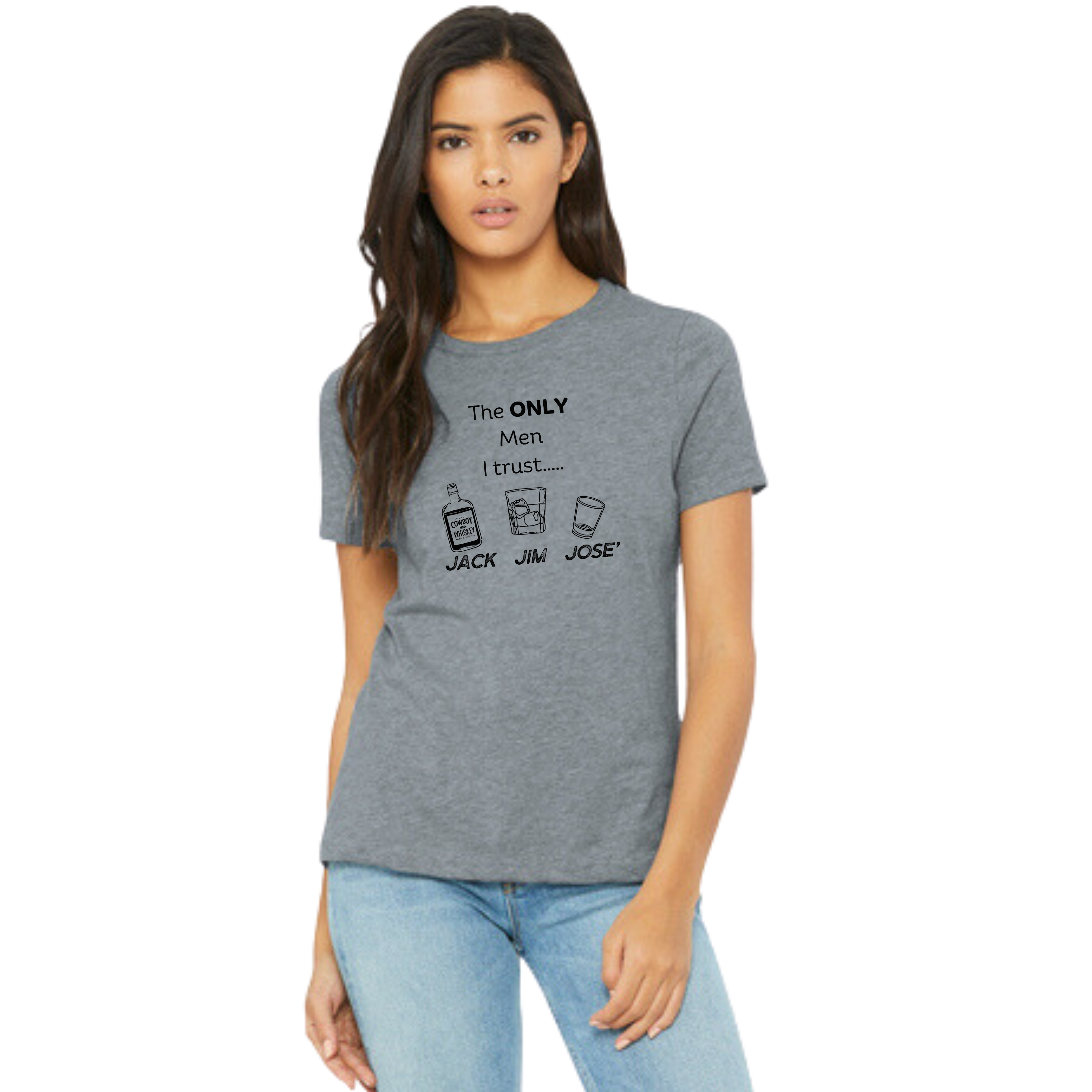 The ONLY Men I trust - Crew neck ladies tee