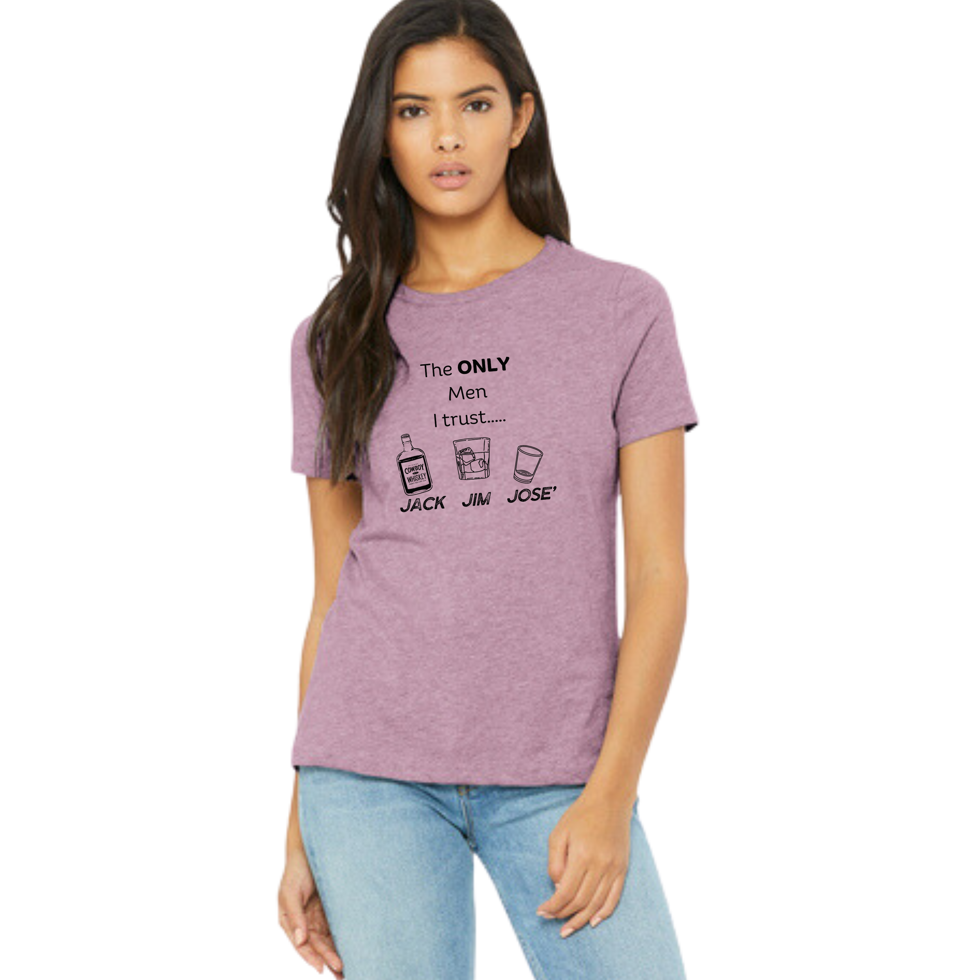 The ONLY Men I trust - Crew neck ladies tee