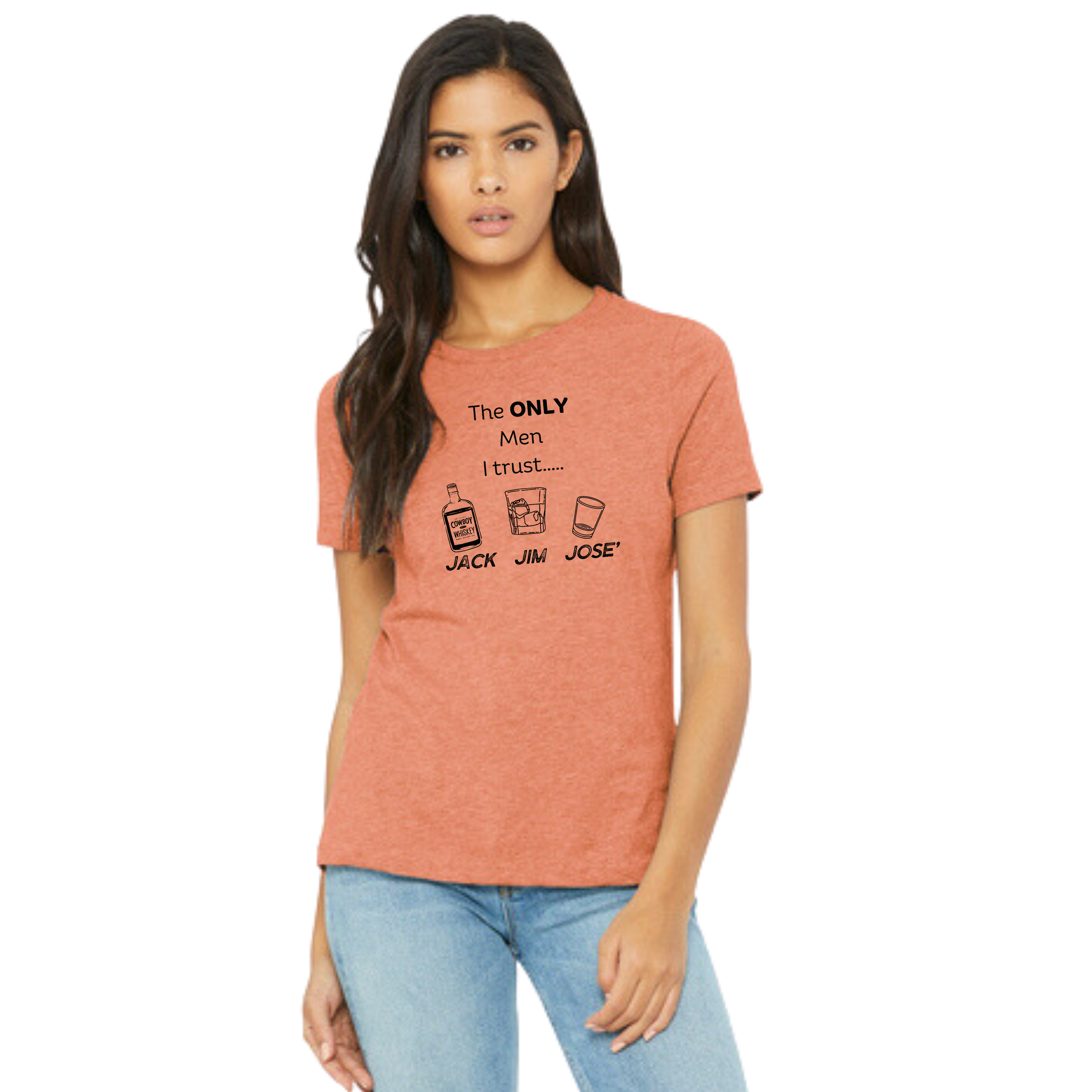 The ONLY Men I trust - Crew neck ladies tee