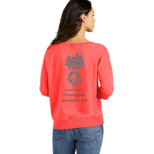 Into the forest I go -Ladies Beach Wash® Garment-Dyed V-Neck Sweatshirt