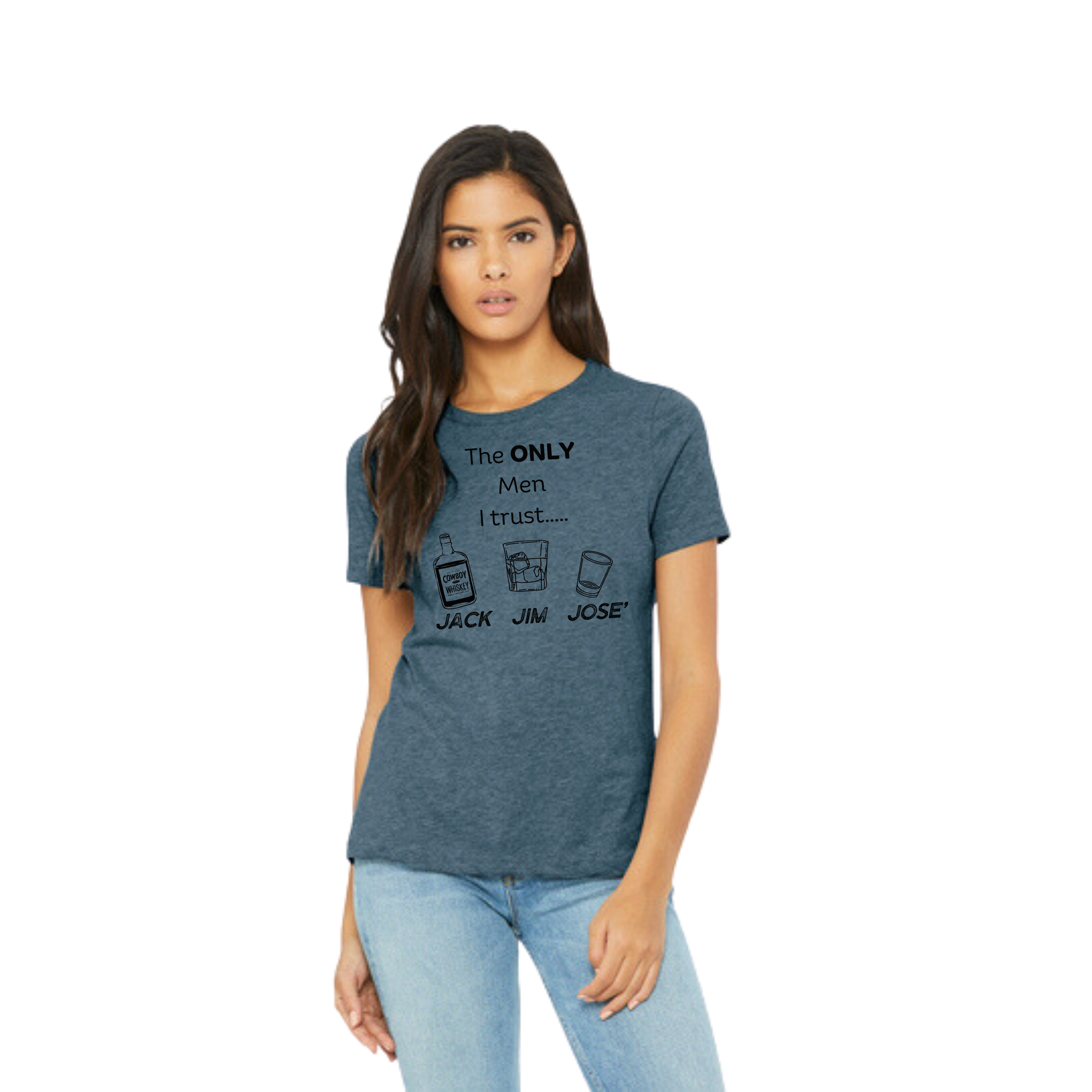 The ONLY Men I trust - Crew neck ladies tee