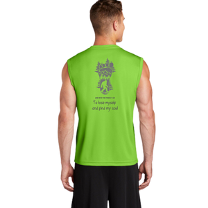 Into The Forest I go- Men's "Sleeveless T" (Sasquatch)