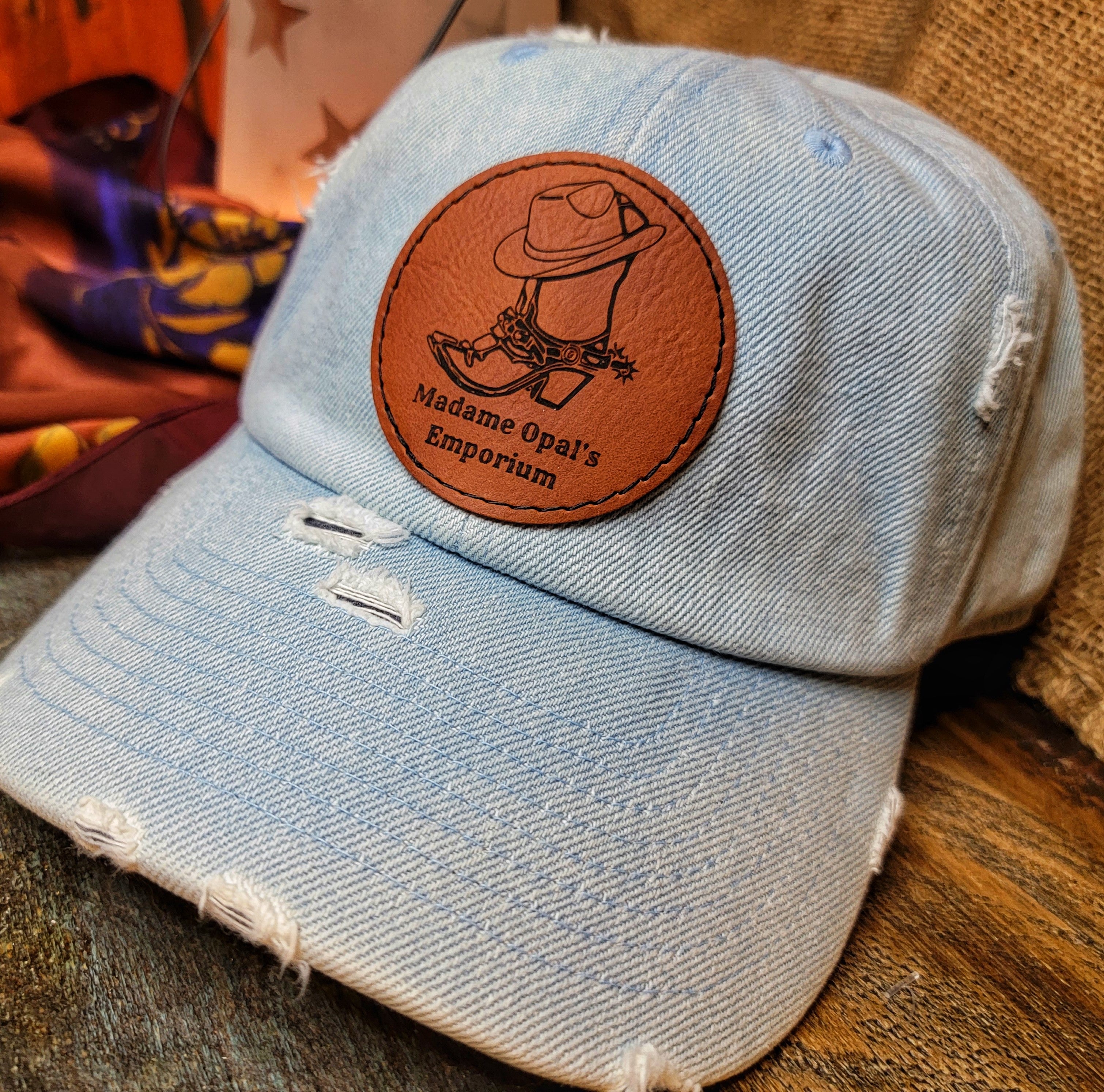 Madame Opal's Signature Logo Hat-Light denim