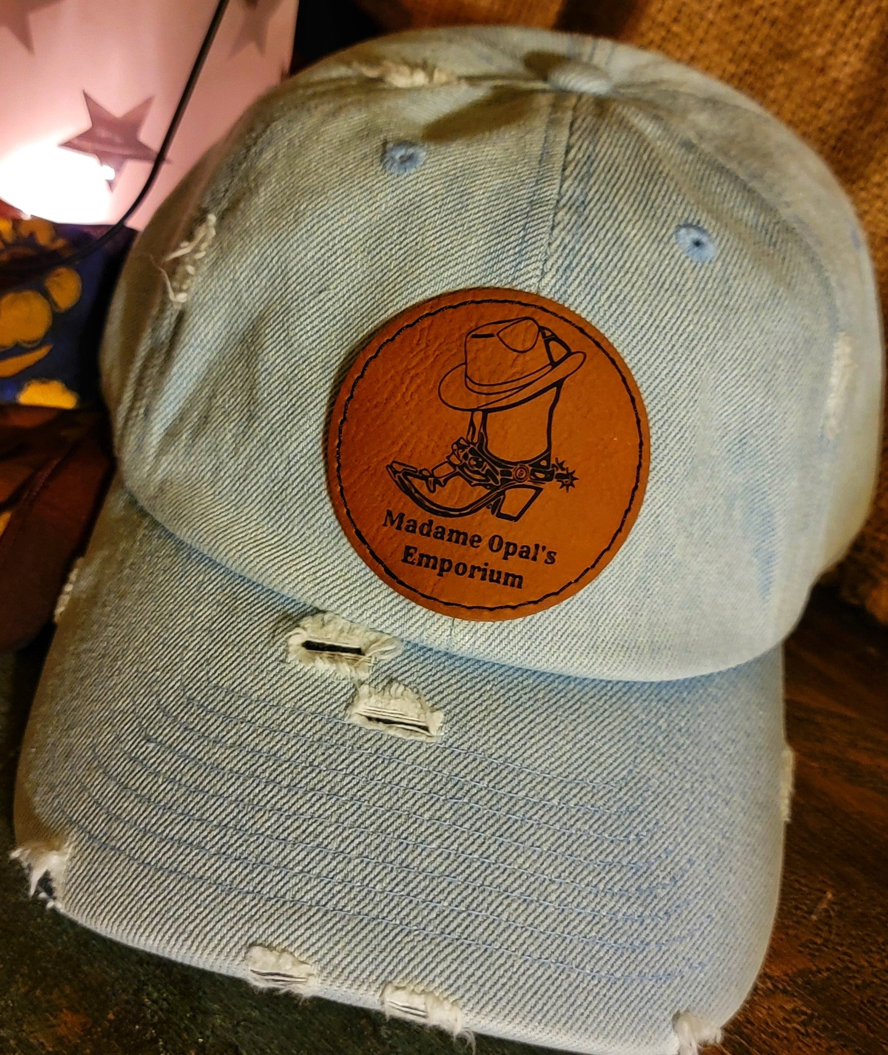 Madame Opal's Signature Logo Hat-Light denim