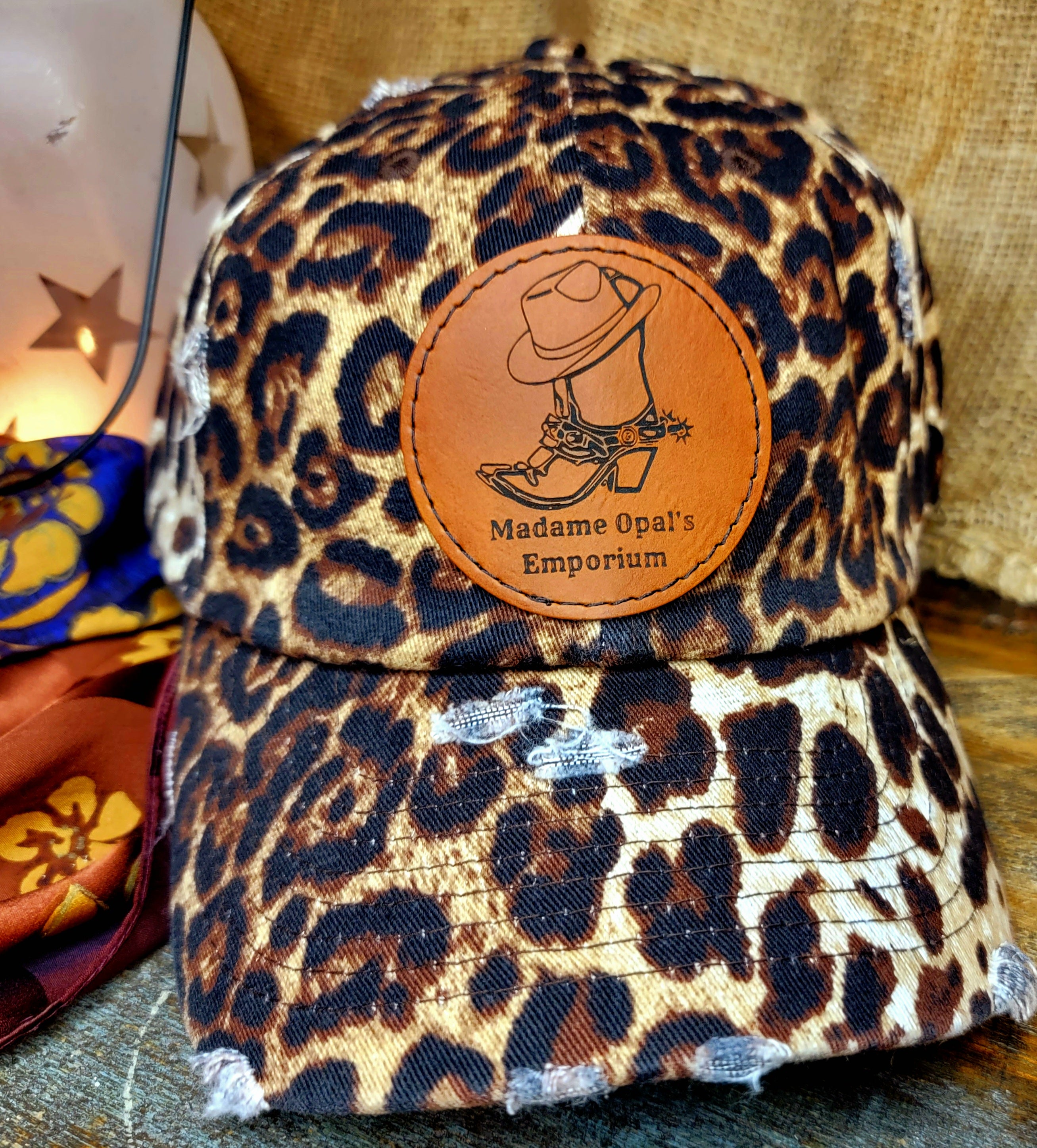 Madame Opal's Signature Logo Hat - Leopard Print