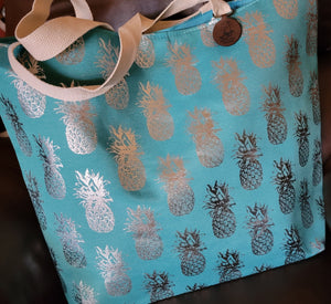 Pineapple Foil Beach/Vacation Bag