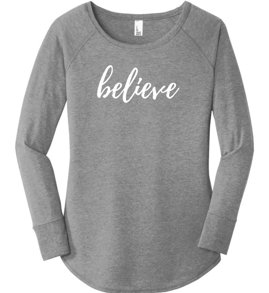 Believe - Ladies Long Sleeve Tunic